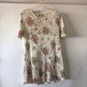 Vintage Lace Mini Dress